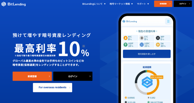 ビットレンディング（BitLending）のバナー