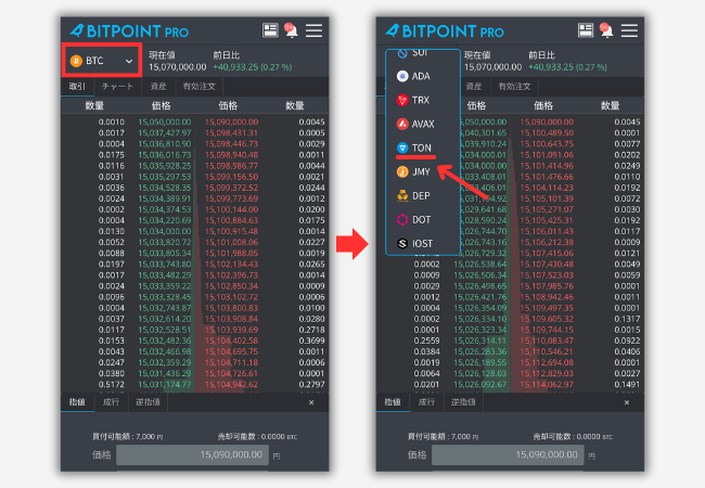 【ビットポイント】取引所で仮想通貨TON（トンコイン）を買う手順2