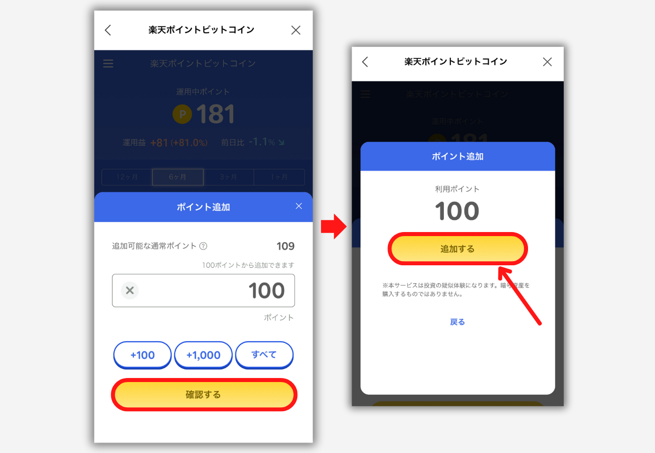 楽天ポイントビットコインを始める手順2