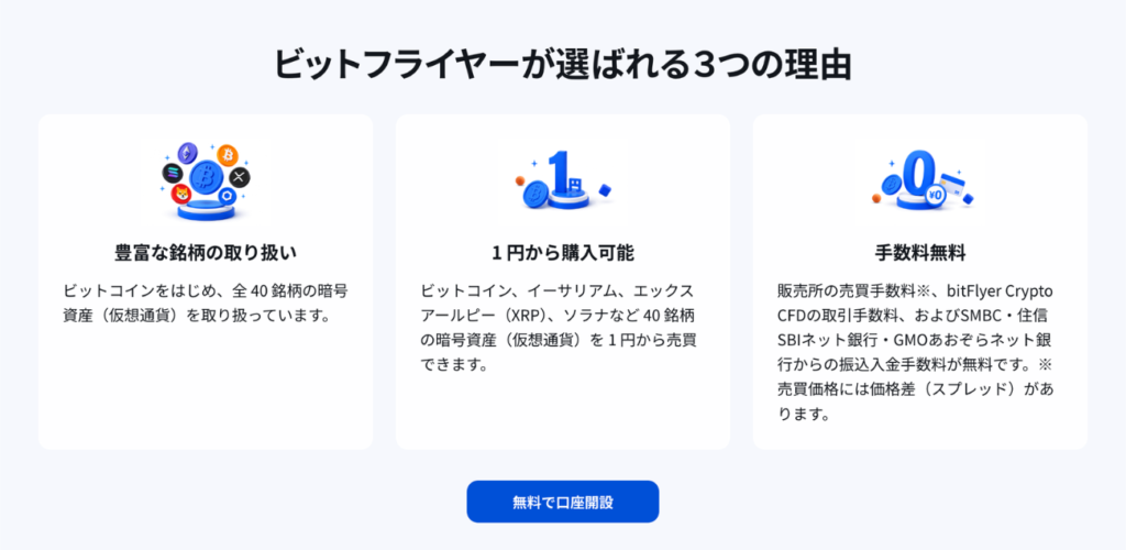 ビットフライヤーのHP②