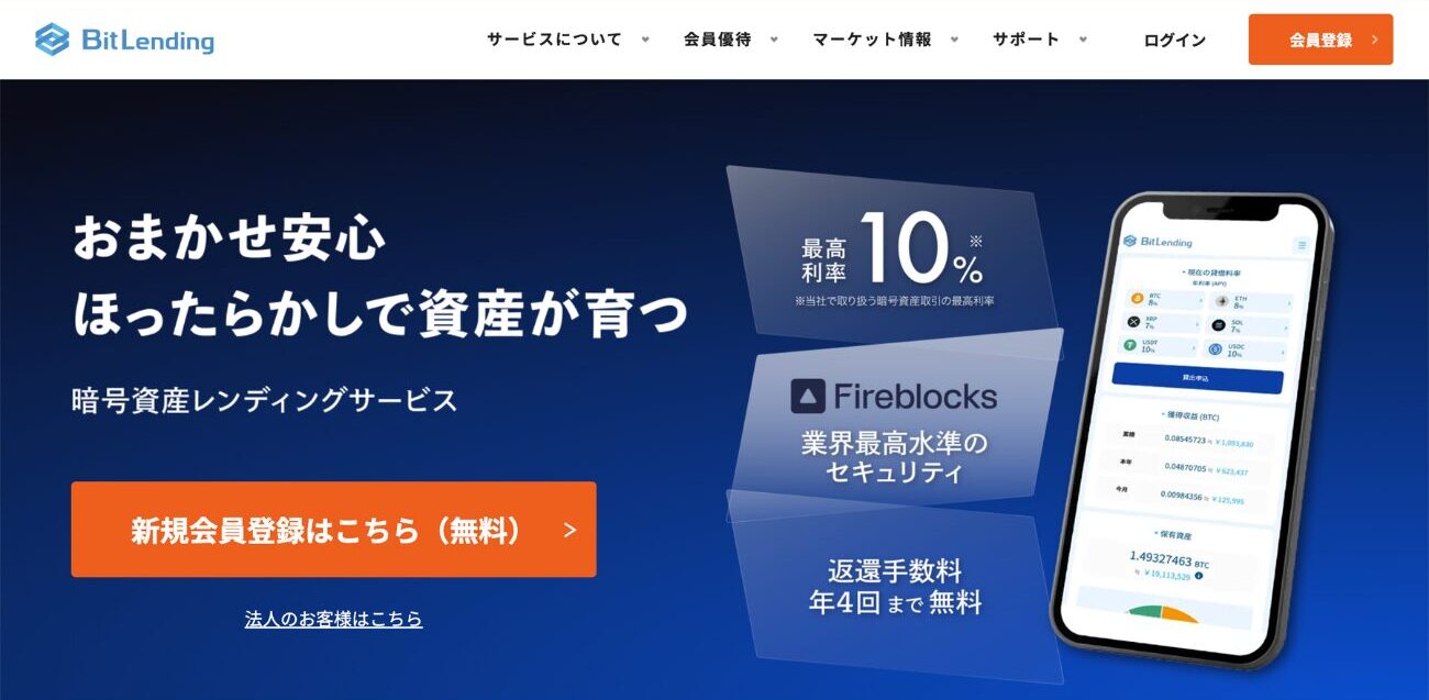 ビットレンディングのHP①